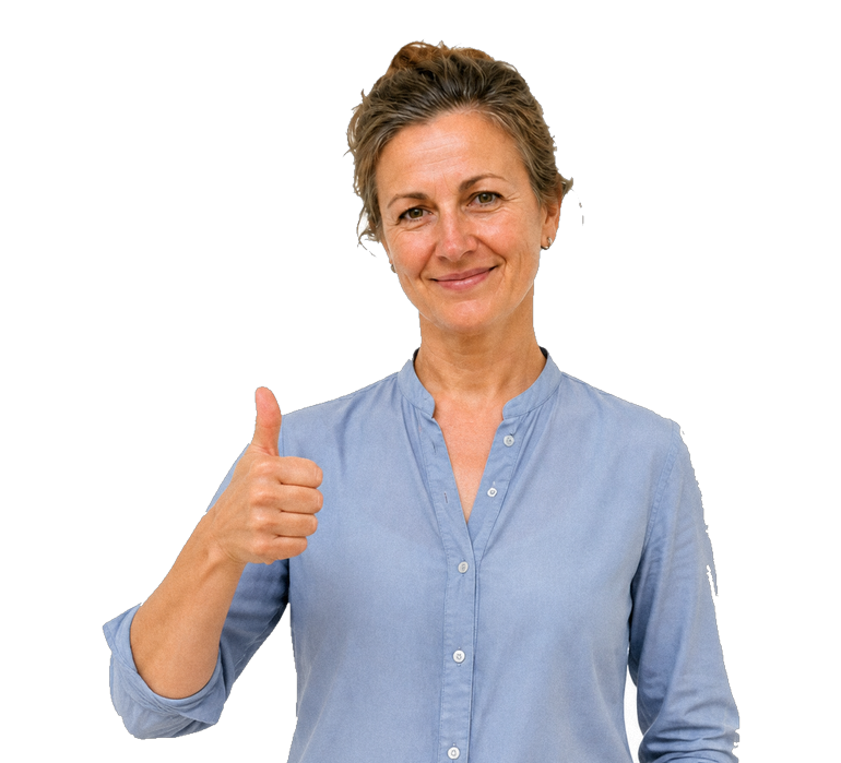 Een huisarts die blij is met haar nieuwe website