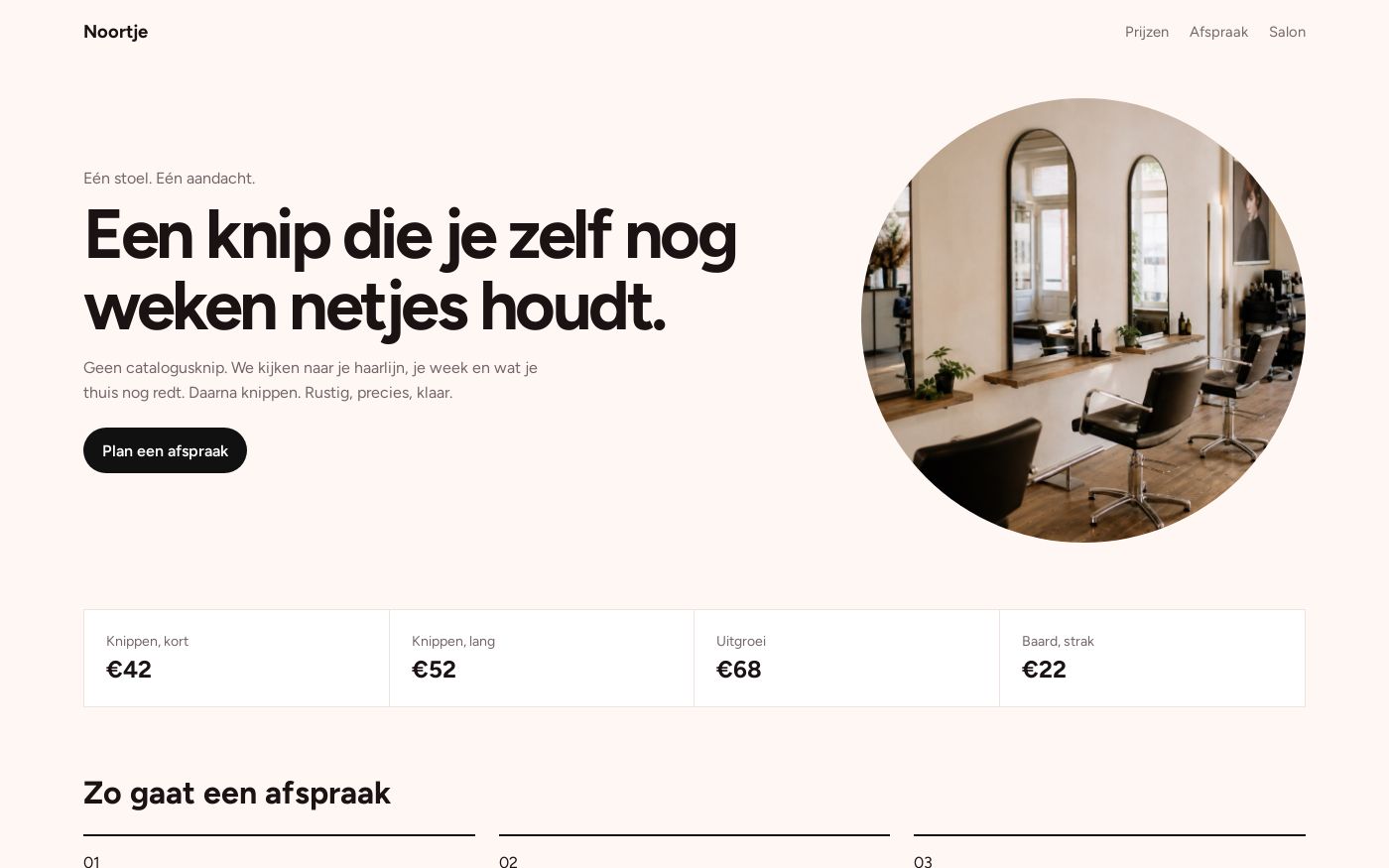 Website Kapper Noortje